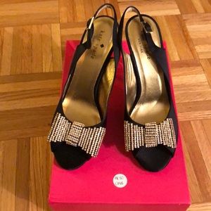 Kate Spade Satin shoes with crystal bow